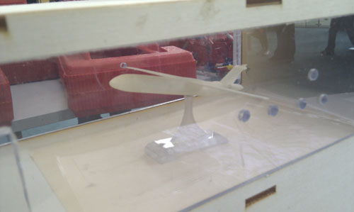 wind tunnel - model from the side